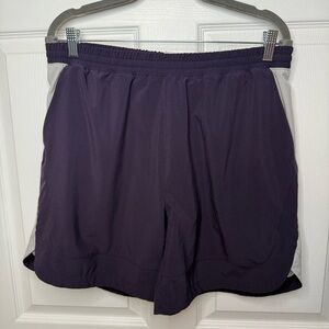 Peloton Men's Athletic Shorts - Size Large Purple and Gray GUC